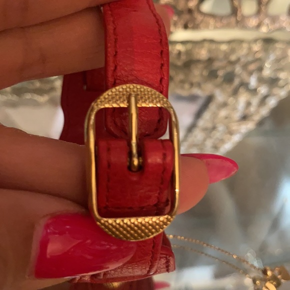 Balenciaga giant bracelet gold red leather - Picture 14 of 14